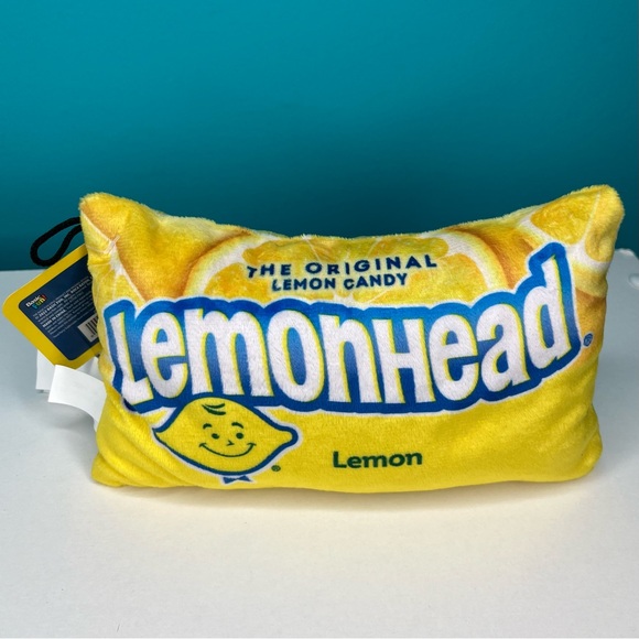 Snacks On Snacks Lemonhead Candy Bag Plush Lemon Head Toy 7” New - Picture 2 of 7